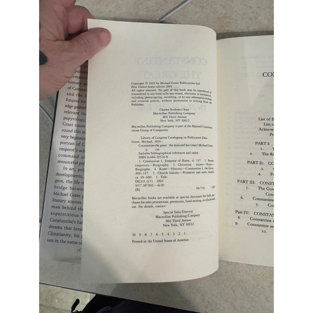 Constantine the Great The Man and His Times Michael Grant Hardcover 1994 History